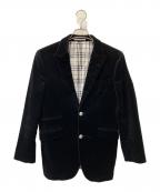 BURBERRY BLACK LABELバーバリーブラックレーベル）の古着「ベロアテーラードジャケット」｜ブラック