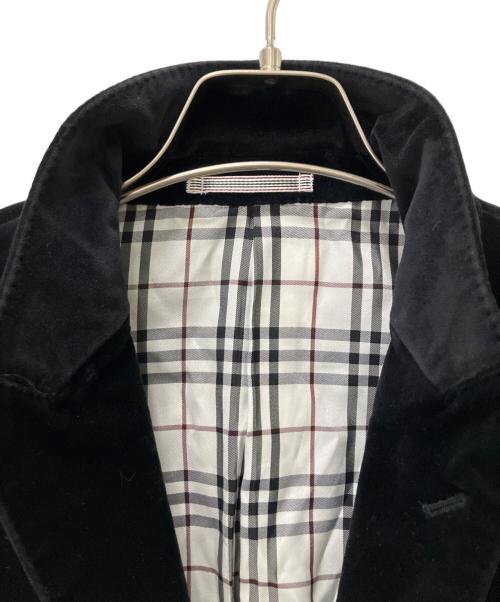 BURBERRY BLACK LABEL（バーバリーブラックレーベル）BURBERRY BLACK LABEL (バーバリーブラックレーベル) ベロアテーラードジャケット ブラック サイズ:Sの古着・服飾アイテム