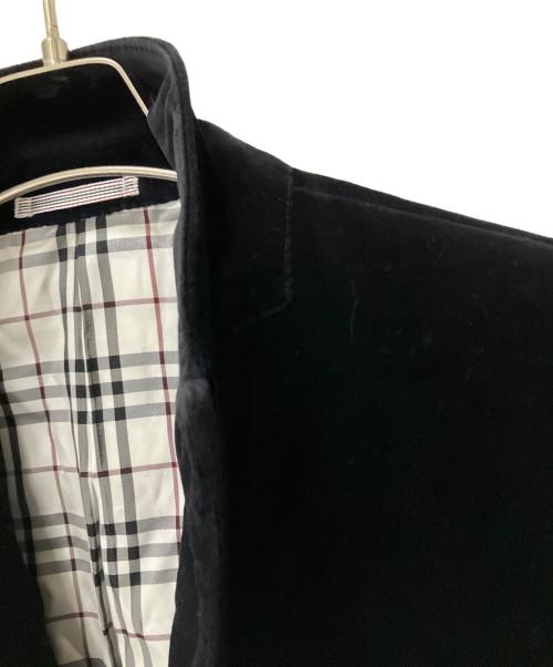 BURBERRY BLACK LABEL（バーバリーブラックレーベル）BURBERRY BLACK LABEL (バーバリーブラックレーベル) ベロアテーラードジャケット ブラック サイズ:Sの古着・服飾アイテム
