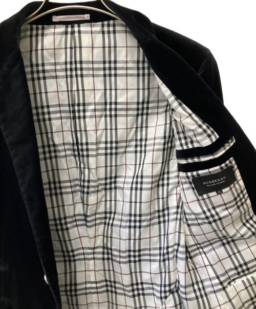 BURBERRY BLACK LABEL（バーバリーブラックレーベル）BURBERRY BLACK LABEL (バーバリーブラックレーベル) ベロアテーラードジャケット ブラック サイズ:Sの古着・服飾アイテム