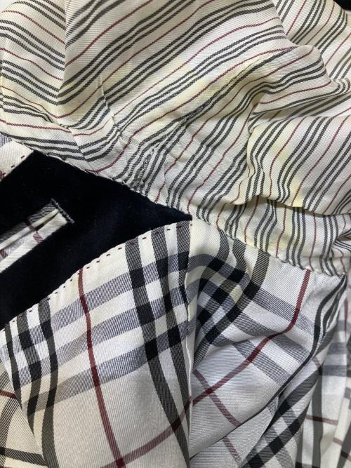 BURBERRY BLACK LABEL（バーバリーブラックレーベル）BURBERRY BLACK LABEL (バーバリーブラックレーベル) ベロアテーラードジャケット ブラック サイズ:Sの古着・服飾アイテム