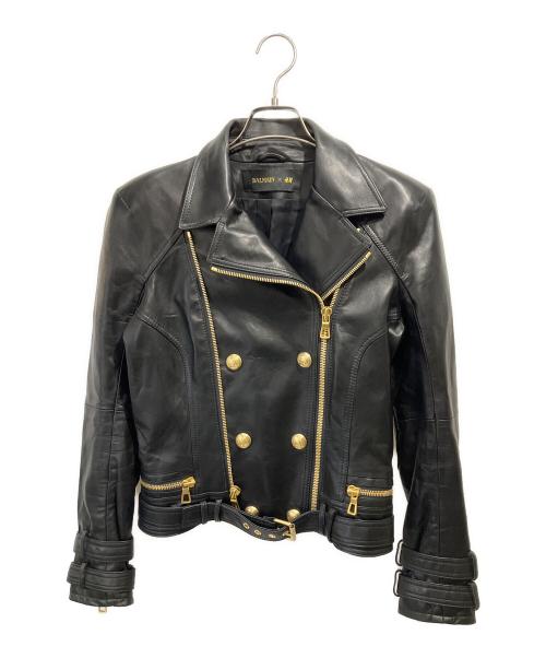 H&M（エイチアンドエム）H&M (エイチアンドエム) BALMAIN (バルマン) ダブルライダースジャケット ブラック サイズ:40の古着・服飾アイテム