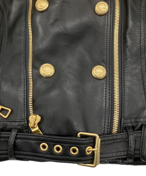 H&M（エイチアンドエム）H&M (エイチアンドエム) BALMAIN (バルマン) ダブルライダースジャケット ブラック サイズ:40の古着・服飾アイテム