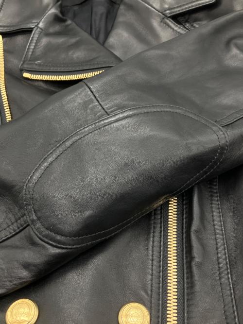 H&M（エイチアンドエム）H&M (エイチアンドエム) BALMAIN (バルマン) ダブルライダースジャケット ブラック サイズ:40の古着・服飾アイテム