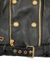 中古・古着 H&M (エイチアンドエム) BALMAIN (バルマン) ダブルライダースジャケット ブラック サイズ:40：25000円
