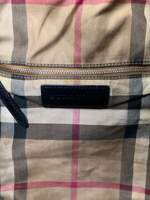 BURBERRY（バーバリー）BURBERRY (バーバリー) レザートートバッグ ブラックの古着・服飾アイテム