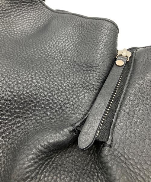 BURBERRY（バーバリー）BURBERRY (バーバリー) レザートートバッグ ブラックの古着・服飾アイテム