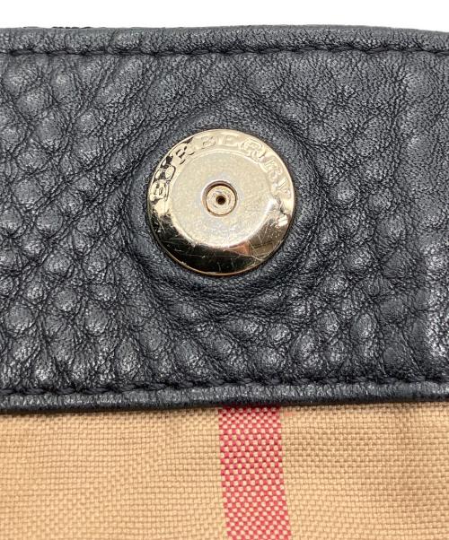 BURBERRY（バーバリー）BURBERRY (バーバリー) レザートートバッグ ブラックの古着・服飾アイテム
