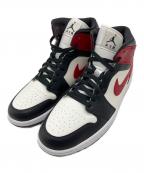 NIKEナイキ）の古着「WMNS AIR JORDAN 1 MID」｜ホワイト×ブラック×レッド