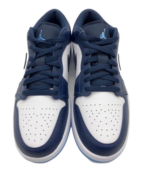 NIKE（ナイキ）NIKE (ナイキ) AIR JORDAN 1 LOW ネイビー×ホワイト サイズ:27cm 未使用品の古着・服飾アイテム