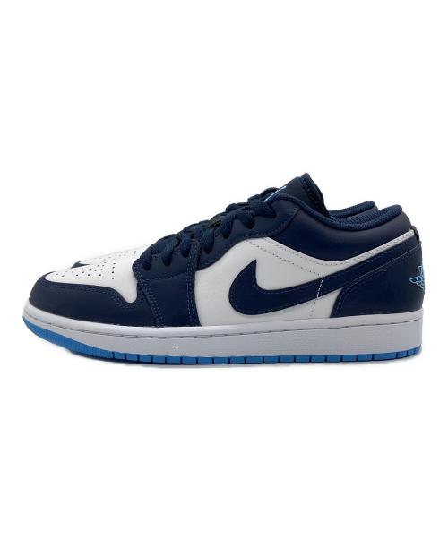 NIKE（ナイキ）NIKE (ナイキ) AIR JORDAN 1 LOW ネイビー×ホワイト サイズ:27cm 未使用品の古着・服飾アイテム