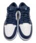 NIKE (ナイキ) AIR JORDAN 1 LOW ネイビー×ホワイト サイズ:27cm 未使用品：12000円