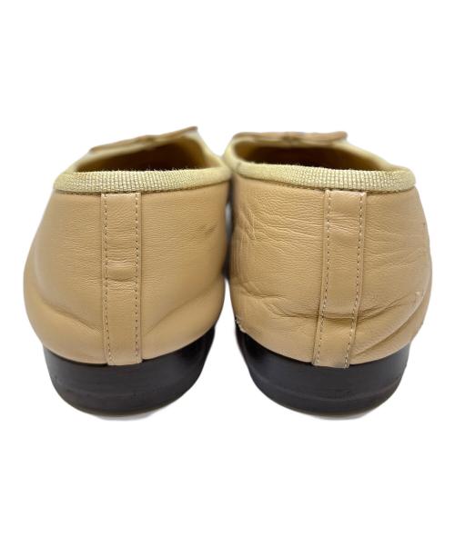 CHANEL（シャネル）CHANEL (シャネル) バレリーナ ココマーク リボンパンプス ベージュ×ブラック サイズ:37 1/2の古着・服飾アイテム