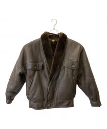 SHEARLING（シャーリング）の古着「レザームートンジャケット」｜ブラウン