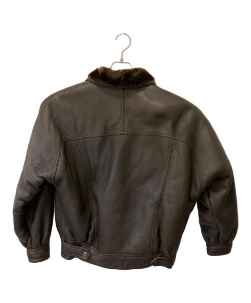 SHEARLING（シャーリング）SHEARLING (シャーリング) レザームートンジャケット ブラウン サイズ:48の古着・服飾アイテム