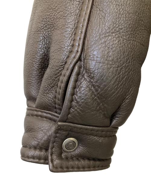 SHEARLING（シャーリング）SHEARLING (シャーリング) レザームートンジャケット ブラウン サイズ:48の古着・服飾アイテム