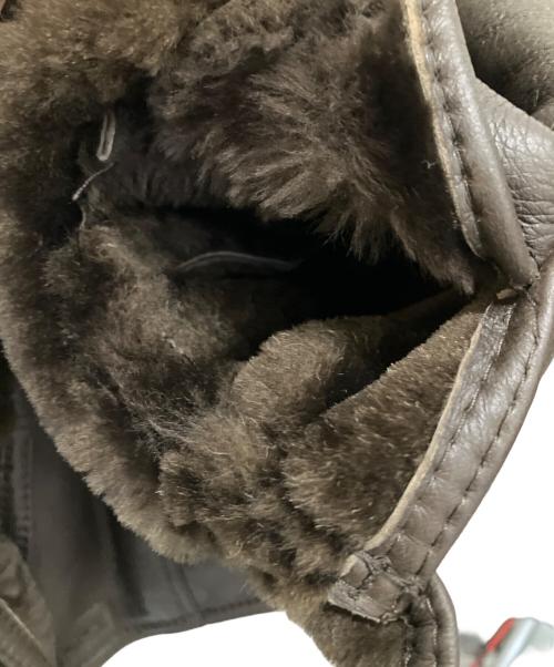 SHEARLING（シャーリング）SHEARLING (シャーリング) レザームートンジャケット ブラウン サイズ:48の古着・服飾アイテム