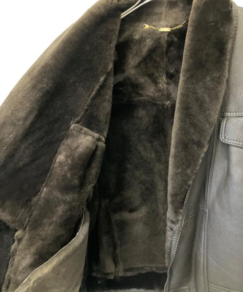 SHEARLING（シャーリング）SHEARLING (シャーリング) レザームートンジャケット ブラウン サイズ:48の古着・服飾アイテム