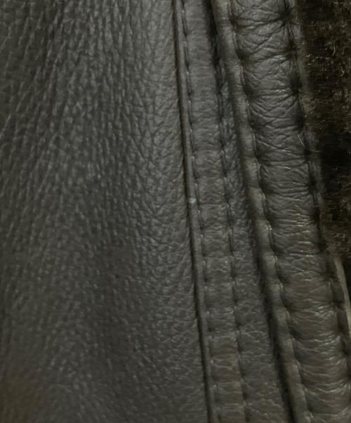 SHEARLING（シャーリング）SHEARLING (シャーリング) レザームートンジャケット ブラウン サイズ:48の古着・服飾アイテム