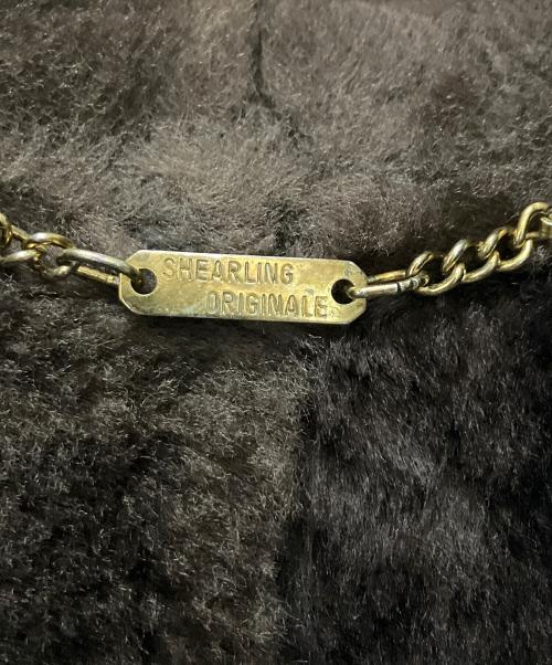 SHEARLING（シャーリング）SHEARLING (シャーリング) レザームートンジャケット ブラウン サイズ:48の古着・服飾アイテム