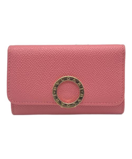 BVLGARI（ブルガリ）BVLGARI (ブルガリ) ロゴクリップ キーケース ピンクの古着・服飾アイテム