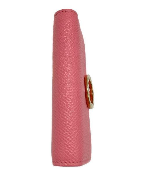 BVLGARI（ブルガリ）BVLGARI (ブルガリ) ロゴクリップ キーケース ピンクの古着・服飾アイテム