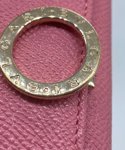 BVLGARI（ブルガリ）BVLGARI (ブルガリ) ロゴクリップ キーケース ピンクの古着・服飾アイテム