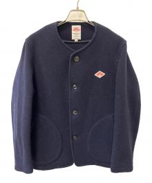 DANTON（ダントン）の古着「モッサーノーカラージャケット」｜ネイビー