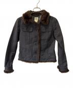 DOLCE & GABBANAドルチェ＆ガッバーナ）の古着「ファーデニムジャケット」｜ブラック