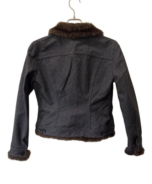 DOLCE & GABBANA（ドルチェ＆ガッバーナ）DOLCE & GABBANA (ドルチェ＆ガッバーナ) ファーデニムジャケット ブラック サイズ:42の古着・服飾アイテム
