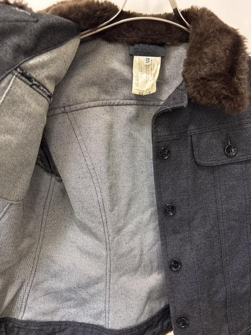 DOLCE & GABBANA（ドルチェ＆ガッバーナ）DOLCE & GABBANA (ドルチェ＆ガッバーナ) ファーデニムジャケット ブラック サイズ:42の古着・服飾アイテム