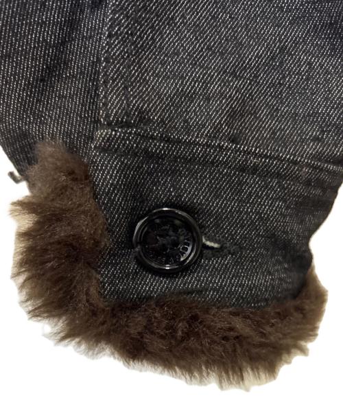DOLCE & GABBANA（ドルチェ＆ガッバーナ）DOLCE & GABBANA (ドルチェ＆ガッバーナ) ファーデニムジャケット ブラック サイズ:42の古着・服飾アイテム