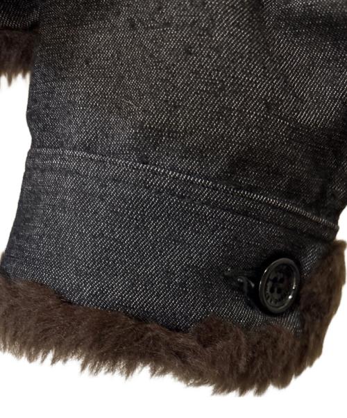 DOLCE & GABBANA（ドルチェ＆ガッバーナ）DOLCE & GABBANA (ドルチェ＆ガッバーナ) ファーデニムジャケット ブラック サイズ:42の古着・服飾アイテム
