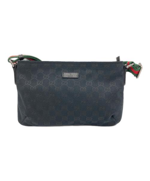 GUCCI（グッチ）GUCCI (グッチ) GGキャンバスショルダーバッグ ブラックの古着・服飾アイテム