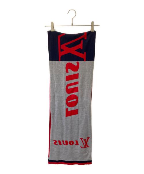LOUIS VUITTON（ルイ ヴィトン）LOUIS VUITTON (ルイ ヴィトン) エシャルプ LV フォワード レッド×グレーの古着・服飾アイテム