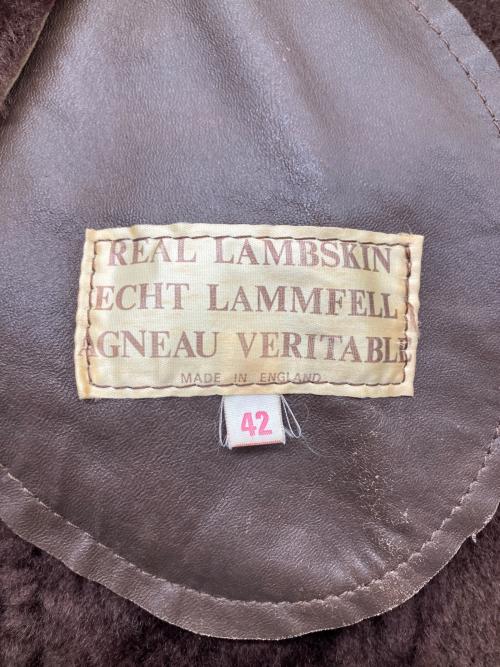 Tanns of Taunton（タンズ・オブ・トーントン）Tanns of Taunton (タンズ・オブ・トーントン) ムートンジャケット ブラウン サイズ:42の古着・服飾アイテム