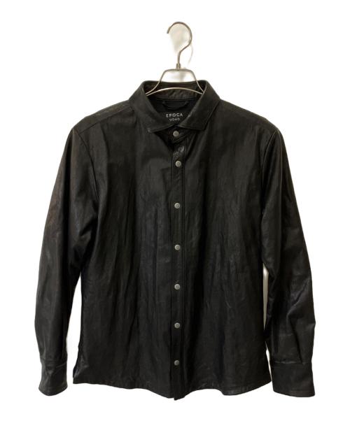 EPOCA UOMO（エポカ ウォモ）EPOCA UOMO (エポカ ウォモ) レザージャケット ブラック サイズ:48の古着・服飾アイテム