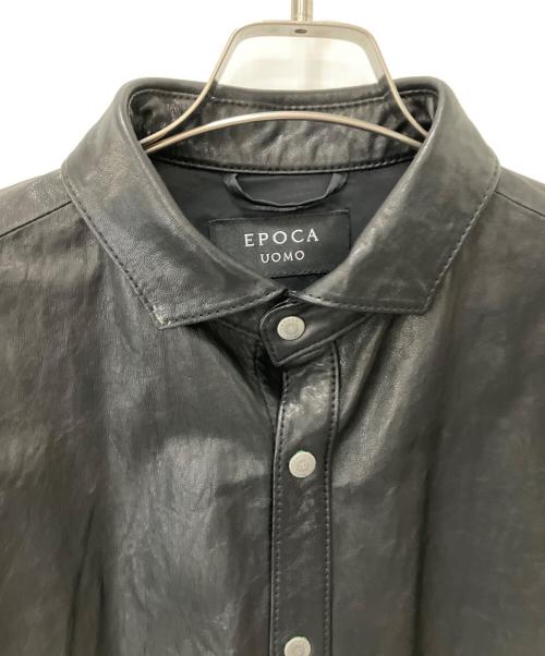 EPOCA UOMO（エポカ ウォモ）EPOCA UOMO (エポカ ウォモ) レザージャケット ブラック サイズ:48の古着・服飾アイテム