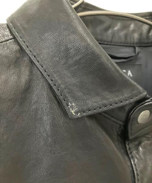 EPOCA UOMO（エポカ ウォモ）EPOCA UOMO (エポカ ウォモ) レザージャケット ブラック サイズ:48の古着・服飾アイテム