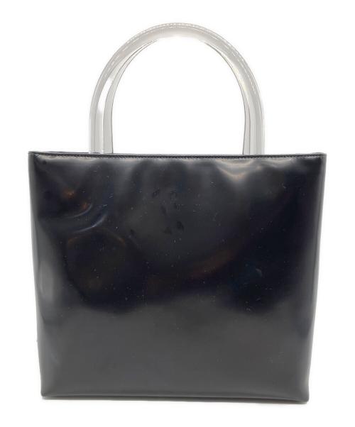 PRADA（プラダ）PRADA (プラダ) エナメルハンドバッグ ブラックの古着・服飾アイテム