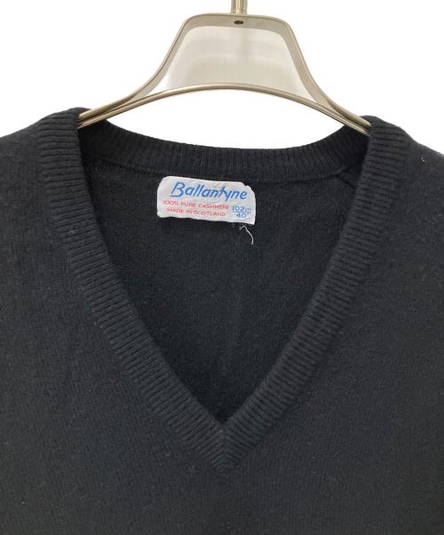 BALLANTYNE（バランタイン）BALLANTYNE (バランタイン) Vネックニット ブラック サイズ:40の古着・服飾アイテム
