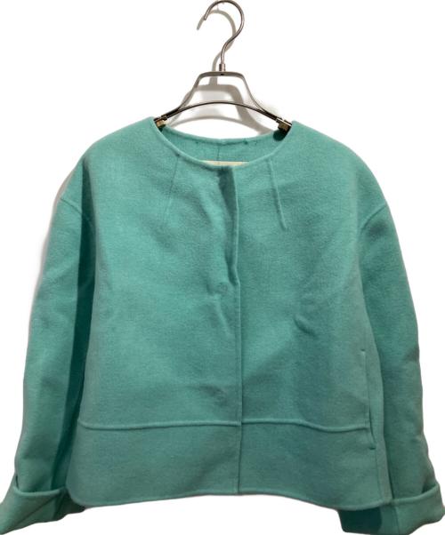 CLASSE（クラッセ）CLASSE (クラッセ) ノーカラージャケット ミントグリーン サイズ:9号 未使用品の古着・服飾アイテム