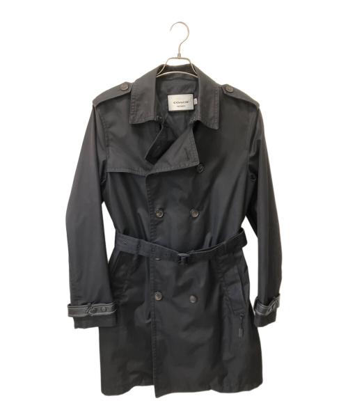 COACH（コーチ）COACH (コーチ) トレンチコート ブラック サイズ:Lの古着・服飾アイテム