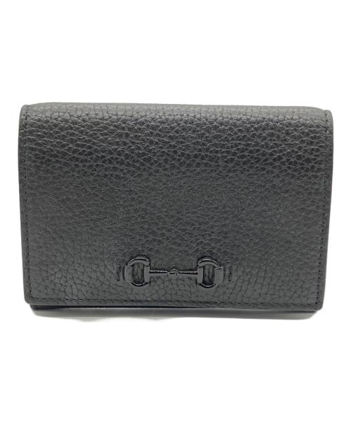 GUCCI（グッチ）GUCCI (グッチ) カードケース　ホースビット ブラックの古着・服飾アイテム