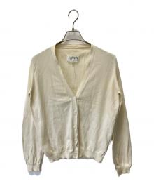 Maison Margiela（メゾンマルジェラ）の古着「エルボーパッチカーディガン」｜ホワイト