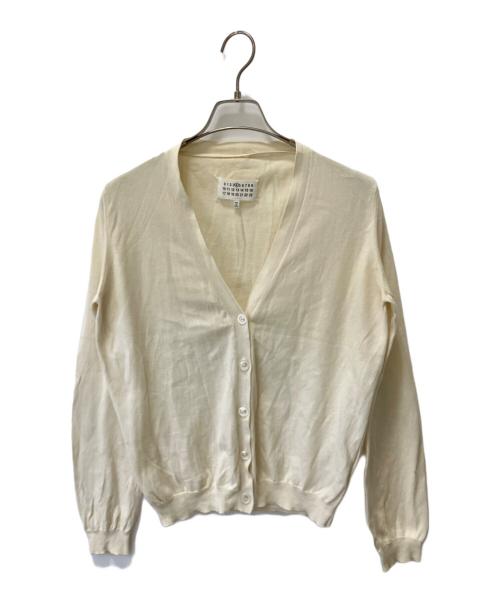 Maison Margiela（メゾンマルジェラ）Maison Margiela (メゾンマルジェラ) エルボーパッチカーディガン ホワイト サイズ:SIZE 4の古着・服飾アイテム