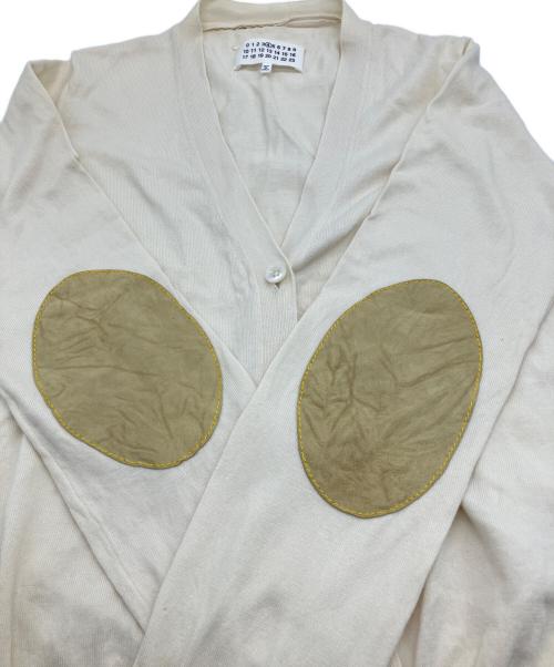 Maison Margiela（メゾンマルジェラ）Maison Margiela (メゾンマルジェラ) エルボーパッチカーディガン ホワイト サイズ:SIZE 4の古着・服飾アイテム