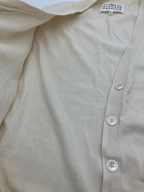 Maison Margiela（メゾンマルジェラ）Maison Margiela (メゾンマルジェラ) エルボーパッチカーディガン ホワイト サイズ:SIZE 4の古着・服飾アイテム