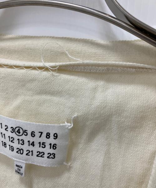 Maison Margiela（メゾンマルジェラ）Maison Margiela (メゾンマルジェラ) エルボーパッチカーディガン ホワイト サイズ:SIZE 4の古着・服飾アイテム