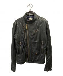 DIESEL（ディーゼル）の古着「ラムレザージャケット」｜ブラック